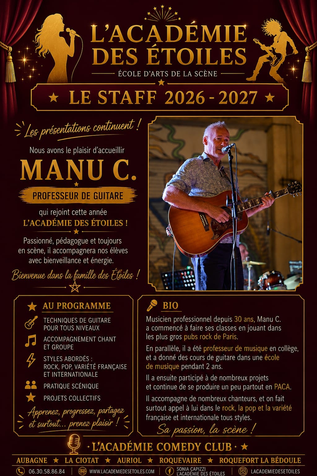 Affiche de présentation — Manu C.